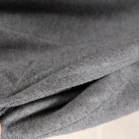 Soft Surroundings Gray Round Neck 1/4 Zip Short Sleeve Above Knee Shift Dress - Picture 6 of 13